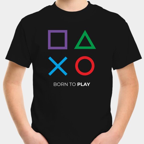 Koszulka z nadrukiem Born to Play Playstation
