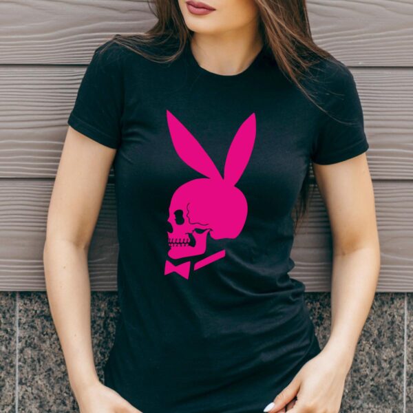 Koszulka damska z nadrukiem czaszki Playboy