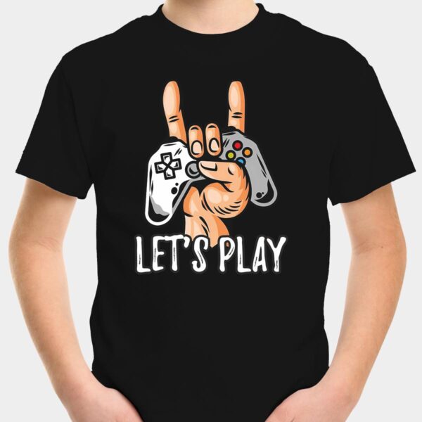 Koszulka dla gracza z nadrukiem Let's Play