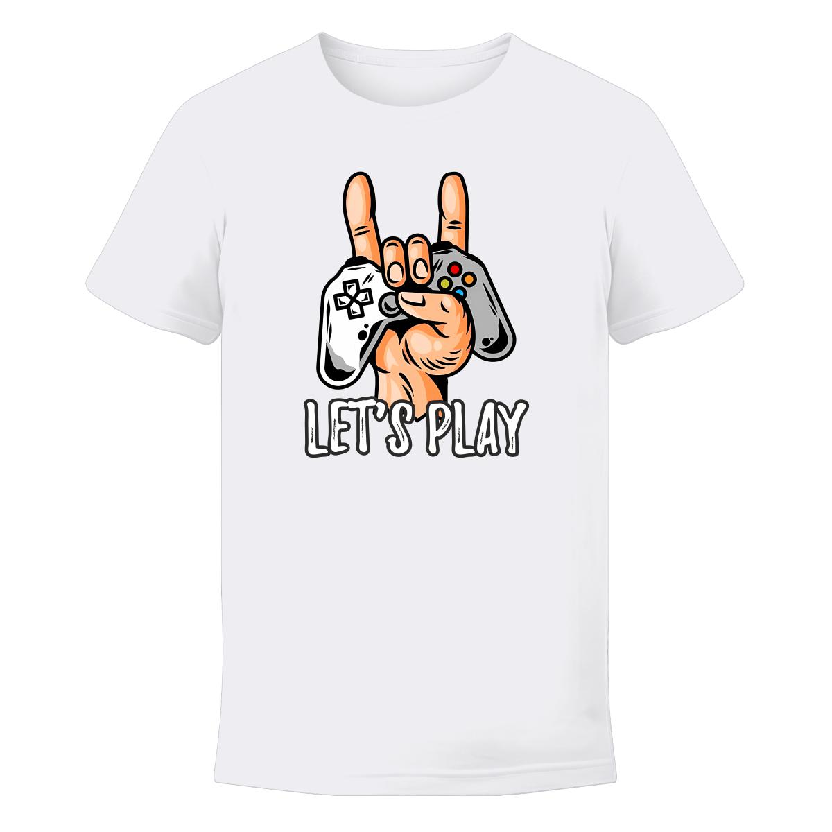 Koszulka dla gracza z nadrukiem Let's Play - obrazek 4