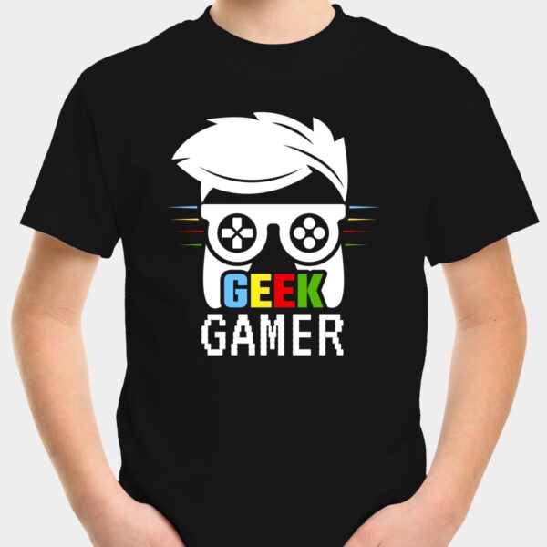 Koszulka dziecięca z nadrukiem Geek Gamer