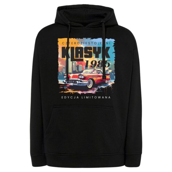 Bluza z męska z kapturem z nadrukiem 40letni klasyk