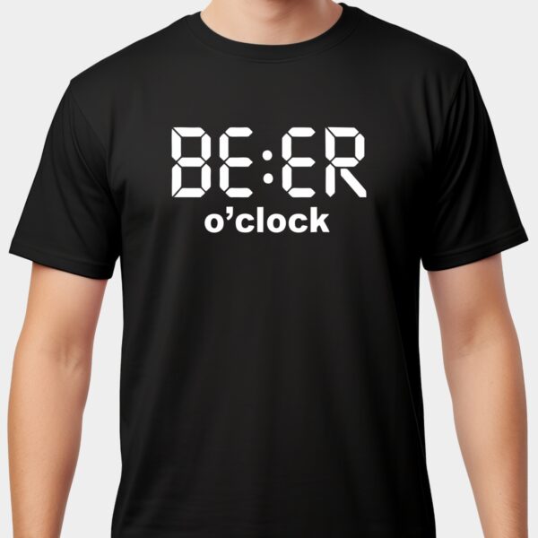 Koszulka męska z nadrukiem Beer o'clock