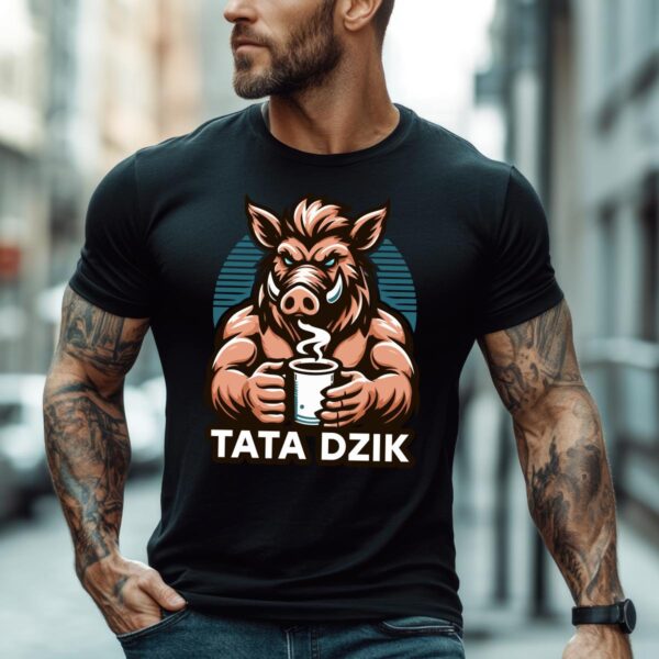 Koszulka z nadrukiem Tata Dzik