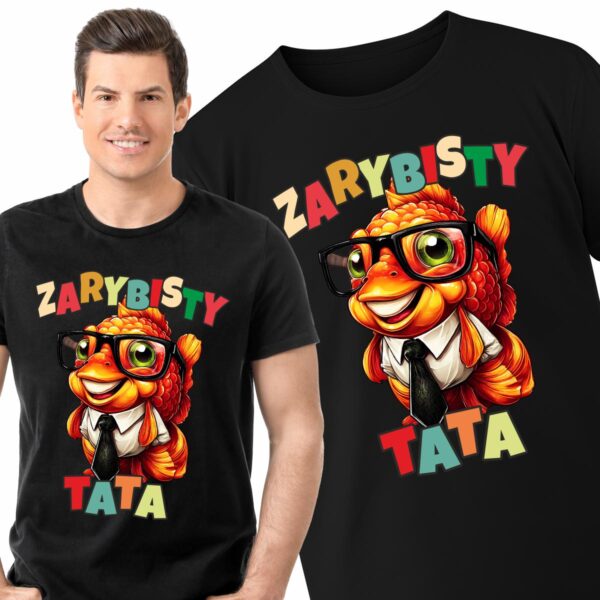 Koszulka z nadrukiem Zarybisty Tata