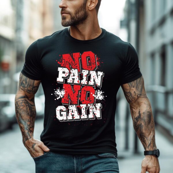 Koszulka męska z nadrukiem No Pain No Gain