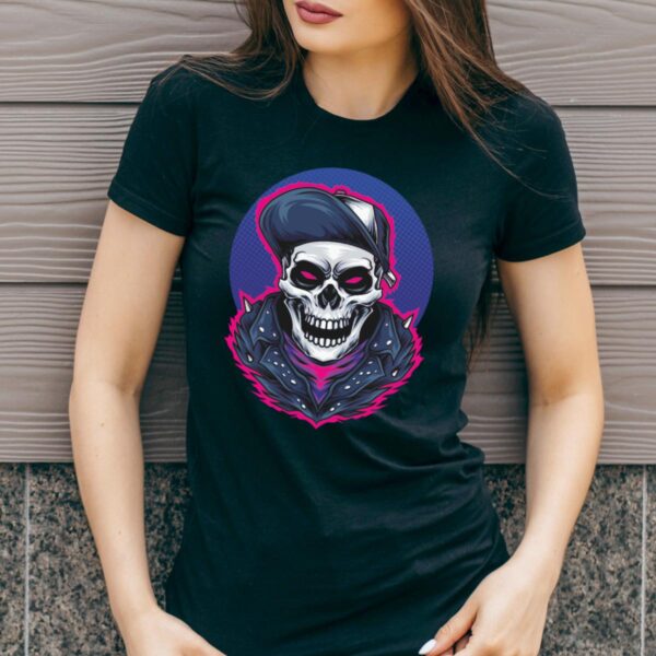 Koszulka damska z nadrukiem czaszki