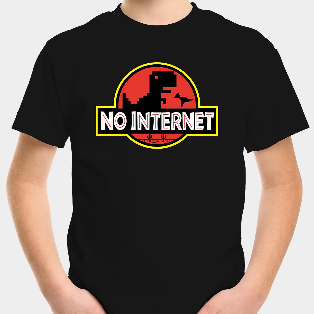 Koszulka dziecięca z nadrukiem No Internet