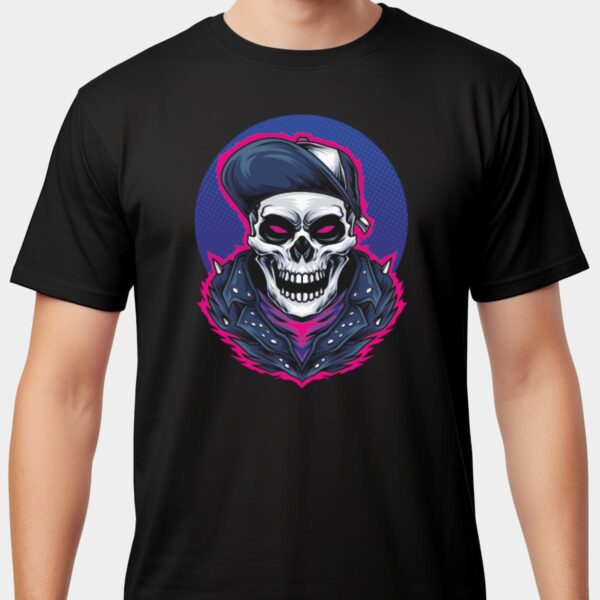 Koszulka męska z nadrukiem czaszki