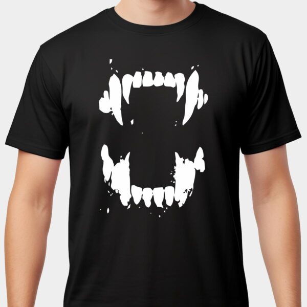 Koszulka z nadrukiem szczęki wampira