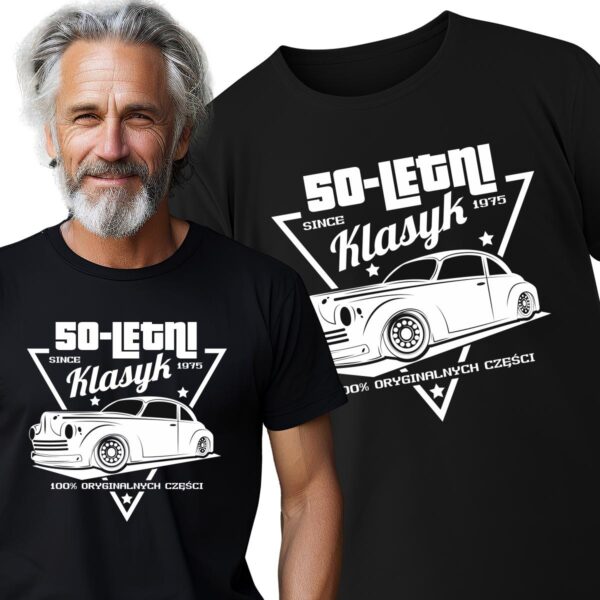 Koszulka z nadrukiem 50 Letni Klasyk