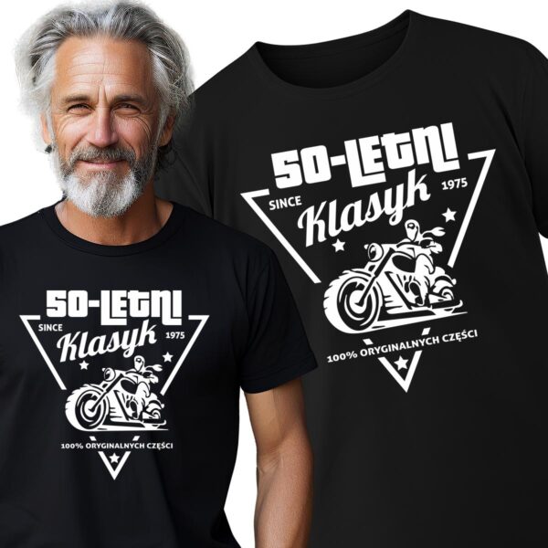 Koszulka z nadrukiem 50 Letni Klasyk