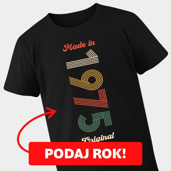 Koszulka na urodziny Vintage Made In Original